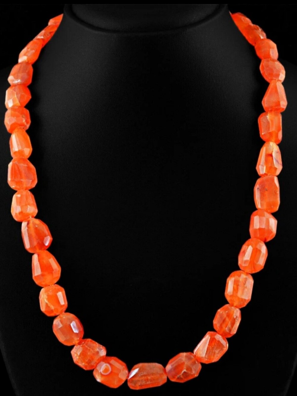 Carnelian Faceted Beaded Necklace - Women Jewelry